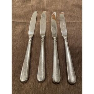 Pearl Platinum by Lenox 18/8 Glossy Stainless‎ Steel Dinner Knife Set 4